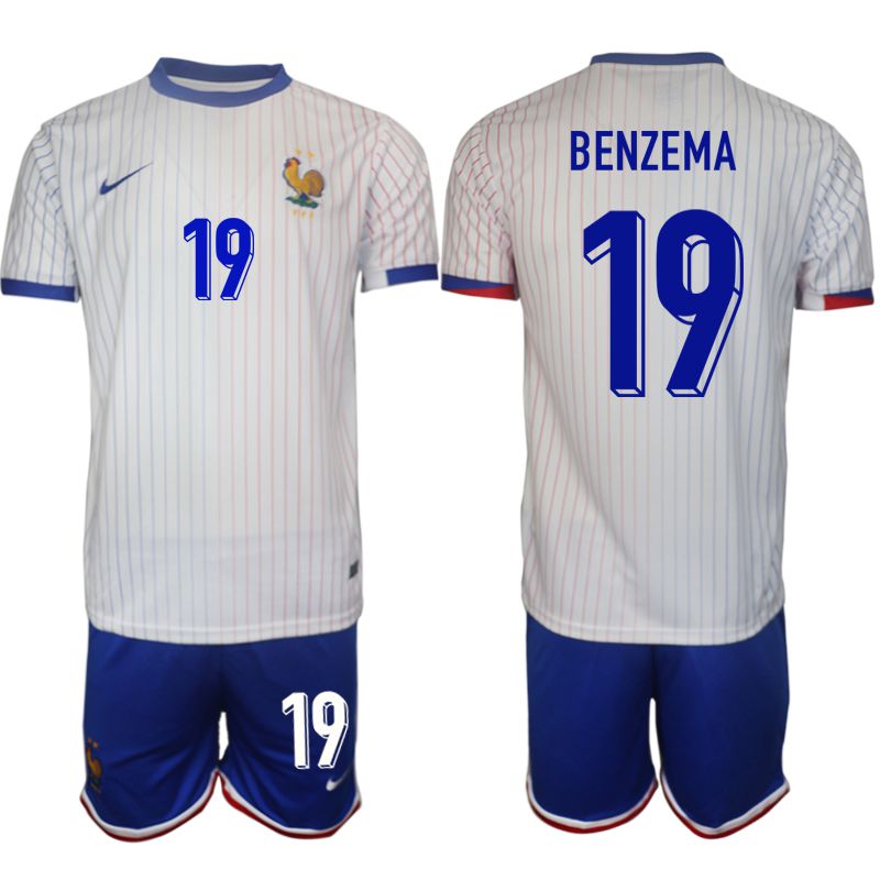 Men 2024-2025 Season France away White 19 Soccer Jersey